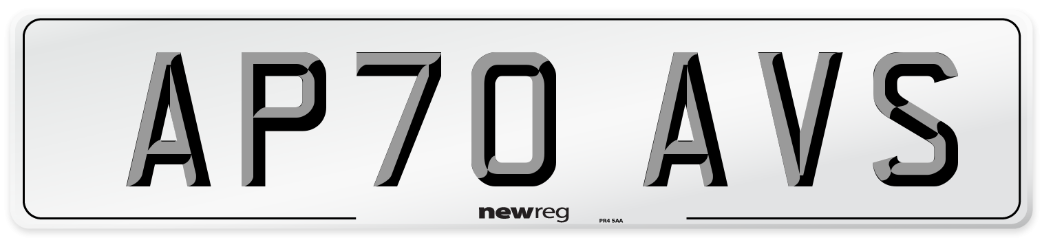 AP70 AVS Number Plate from New Reg